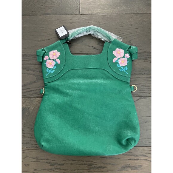 Foley + Corinna Flowerbed Creek FC Green Floral Vegan Leather Tote Bag Purse NWT - Picture 7 of 10